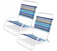 Vilde Lot de 2 chaises de camping pliantes - Pour jardin, plage, camping, balcon - Chaise de plage légère avec accoudoirs - Chaise d'extérieur stable jusqu'à 110 kg - Chaise pliante de camping