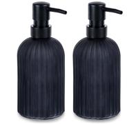 Vilde Lot de 2 distributeurs de Savon en Verre Noir