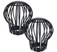 Vilde Lot de 2 Protections de gouttière, Filtre de gouttière, Filtre de gouttière, pour tuyaux de Descente, Contre Les blocages, Les Feuilles, Noir