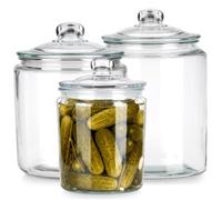 Vilde Lot de 3 bocaux de conservation avec couvercle et joint 6 l