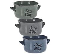 Vilde Lot de 3 bols à soupe en céramique de 650 ml | Ensemble de céréales à flocons d'avoine