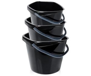 Vilde Lot de 3 seaux de Nettoyage en Plastique