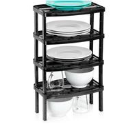 Étagère de cuisine Étagère d'armoire noire 31x22x14,5 / 11,5 cm 4 pcs.