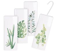 Vilde Lot de 4 humidificateurs en céramique pour radiateur - Blanc - Motif feuilles