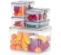 Vilde Lot de 7 récipients alimentaires de cuisine avec couvercle et joint - Boîte de conservation alimentaire
