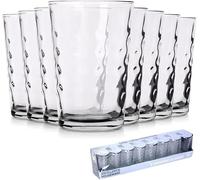 Vilde Lot de verres à boire Verres à eau | Verres à jus universels, Haute résistance aux chocs, Verres à jus, Verres à long drink, 200 ml, 8 pièces
