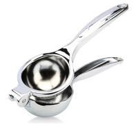 VILDE Luxy Presse-agrumes manuel 22 cm - Métal chromé, ergonomique, idéal pour citrons et limes - Lavable au lave-vaisselle