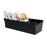 Vilde Organisateur de cuisine - Boîte de rangement pour sacs à épices - Noir - 30 x 13 x 8 cm