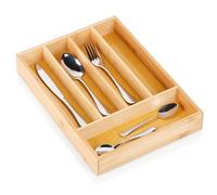 VILDE Organisateur de tiroir - en bambou 5 compartiments - Pratique et esthétique - idéal pour couverts et ustensiles