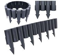 VILDE Palissade de Jardin | Compilation 2,5 m | Bordure de pelouse - Bordure de pelouse - Bordure de Parterre (Graphite)