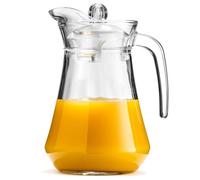 VILDE Pichet en Verre 1,4 L - Couvercle en plastique - bec verseur - compatible lave-vaisselle