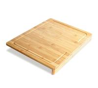 Vilde Planche à découper en bambou avec poignée - 45 x 35 cm - Planche à découper et de service - Planche de cuisine en bois - Aspect naturel - Stable et durable