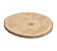 Vilde Plateau de service en bois pour assiettes décoratives avec écorce 35 x 2 cm