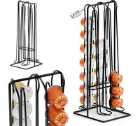 Vilde Porte-capsules à café Présentoir noir métal 32 capsules Nespresso 30cm