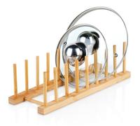 VILDE Porte Couvercles 8 Éléments - Bois de bambou naturel - design classique et fonctionnel