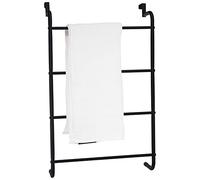 Vilde Porte-Serviettes pour Porte de Salle de Bain en métal Noir