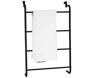Vilde Porte-Serviettes pour Porte de Salle de Bain en métal Noir
