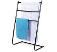 VILDE Porte-serviettes sur pied 3 barres - Construction métallique robuste - Design industriel tendance - Assemblage facile