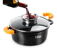 Vilde Pot en granit avec couvercle en verre TERRUNA Aroma 20 cm, 2,1 l