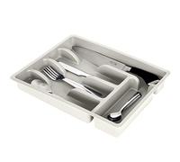 Vilde Range-couverts - Organiseur de cuisine avec 5 compartiments - Gris cendré - 36 x 25,5 x 6 cm