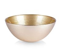 Vilde Saladier en verre pour salade en verre doré rond 15 cm 600 ml