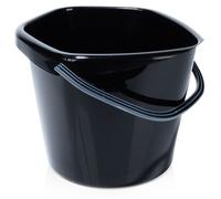Vilde Seau de nettoyage en plastique – Plastique durable, poignée pratique, bec verseur – Noir 10 l