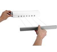 Vilde Séchoir à linge mural | corde à linge | Séchoir mural extensible enroulable automatique avec 4 cordes