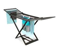 Vilde Séchoir à linge pliable avec ailes Noir XXL