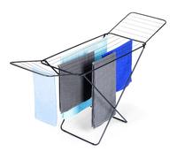 VILDE Séchoir à Linge Pliant 14,58 m - Construction en métal noir - 5 kg de capacité - intérieur/extérieur - facile à ranger