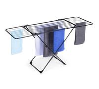 VILDE Séchoir à linge XXL Extensible 108-182 cm - Métal robuste - pliable et mobile - avec roulettes