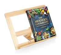 Vilde Support de livre de cuisine réglable en bambou - Support de livre de cuisine stable avec 3 angles d'inclinaison