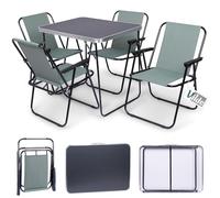 Vilde Table de camping pliante table de voyage table de jardin pliable avec quatre chaises pliantes