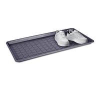 Vilde Tapis de sol pour chaussures de stationnement, bac à chaussures Gris 70 x 35 cm
