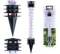 Vilde Thermomètre de jardin avec piquet de terre - Blanc - 23 cm