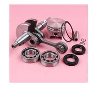 Vilebrequin 37 mm, Piston 8 mm, axe adapté for MS170 017 MS 170, Anneau, circlip, roulement de manivelle, kit de Joint d'huile, pièce de Rechange for tronçonneuse