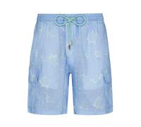 Vilebrequin - Baie Linen Bermuda Shorts - Homme - Shorts - Bleu - Taille: 2XL