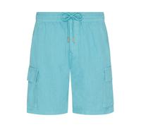 Vilebrequin - Baie Linen Bermuda Shorts - Homme - Shorts - Bleu - Taille: M