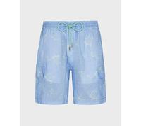 Vilebrequin - Baie Linen Bermuda Shorts - Homme - Shorts - Bleu - Taille: XL