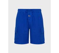 Vilebrequin - Bermuda En Lin Homme Uni - Bermuda - Baie - Bleu - Taille L Regular 200 - 249 25E