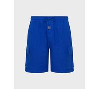 Vilebrequin - Bermuda En Lin Homme Uni - Bermuda - Baie - Bleu - Taille M