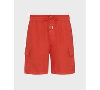 Vilebrequin - Baie Linen Bermuda Shorts - Homme - Shorts - Rouge - Taille: L