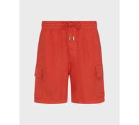 Vilebrequin - Bermuda En Lin Homme Uni - Bermuda - Baie - Rouge - Taille S