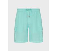 Vilebrequin - Bermuda En Lin Homme Uni - Bermuda - Baie - Vert - Taille L Regular 200 - 249 26C
