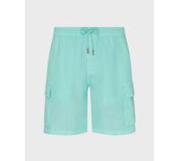 Vilebrequin - Bermuda En Lin Homme Uni - Bermuda - Baie - Vert - Taille XXL Regular 200 - 249 26C