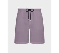 Vilebrequin - Bermuda Taille Élastique En Coton Satin Homme Uni - Bermuda - Bartolo - Violet - Taille L Regular 200 - 249 26E