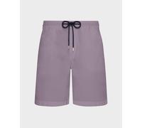 Vilebrequin - Bermuda Taille Élastique En Coton Satin Homme Uni - Bermuda - Bartolo - Violet - Taille M Regular 200 - 249 26E