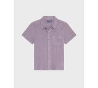 Vilebrequin - Chemise Bowling En Éponge Homme Uni - Chemise - Charli - Violet - Taille L Regular 150 - 199 26E