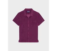 Vilebrequin - Chemise Bowling En Éponge Homme Uni - Chemise - Charli - Violet - Taille XXL Regular 150 - 199 26E