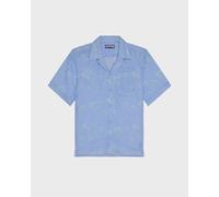 Vilebrequin - Chemise Bowling En Lin Homme Bubble 3d - Chemise - Charli - Bleu - Taille S Regular 200 - 249 26E