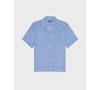 Vilebrequin - Chemise Bowling En Lin Homme Bubble 3d - Chemise - Charli - Bleu - Taille XL Regular 200 - 249 26E